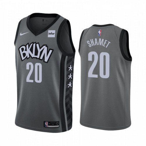 Brooklyn Nets #20 Landry Shamet Gray Swingman Statement Edition Jersey Mens cheap jerseys for sale - CheapJerseys.Shop
