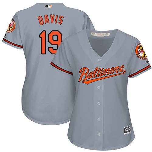 Baltimore Orioles #19 Chris Davis Grey Road Women's Stitched Jersey Womens cheap jerseys for sale - CheapJerseys.Shop