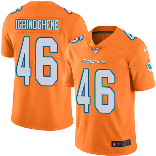 Miami Dolphins #46 Noah Igbinoghene Orange Green Youth Stitched Limited Rush Jersey Youth cheap jerseys for sale - CheapJerseys.Shop