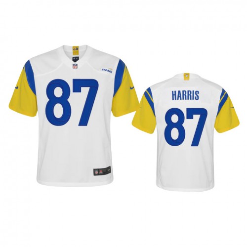 Los Angeles Los Angeles Rams #87 Jacob Harris Youth Alternate Game Jersey - White Youth cheap jerseys for sale - CheapJerseys.Shop