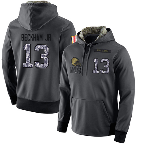 Men's Cleveland Browns #13 Odell Beckham Jr Stitched Black Anthracite Salute To Service Player Performance Hoodie cheap jerseys for sale - CheapJerseys.Shop