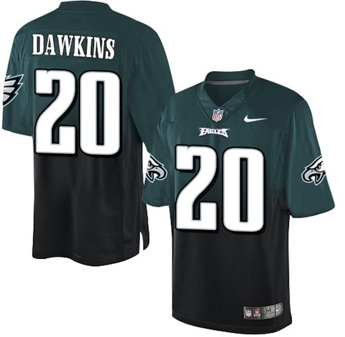 Eagles #20 Brian Dawkins Midnight Green/Black Men's Stitched Elite Fadeaway Fashion Jersey cheap jerseys for sale - CheapJerseys.Shop