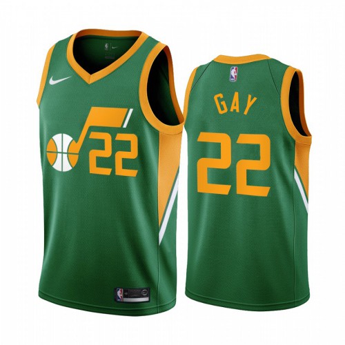 Utah Utah Jazz #22 Rudy Gay Green Youth Swingman 2020-21 Earned Edition Jersey Youth cheap jerseys for sale - CheapJerseys.Shop