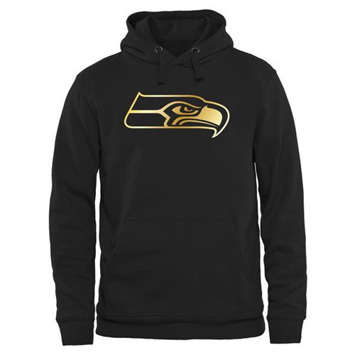 Men's Seattle Seahawks Pro Line Black Gold Collection Pullover Hoodie cheap jerseys for sale - CheapJerseys.Shop