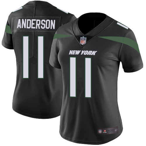 New York Jets #11 Robby Anderson Black Alternate Women's Stitched Vapor Untouchable Limited Jersey Womens cheap jerseys for sale - CheapJerseys.Shop