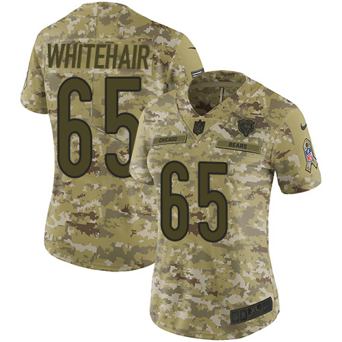 Chicago Bears #65 Cody Whitehair Camo Women's Stitched Limited 2018 Salute to Service Jersey Womens cheap jerseys for sale - CheapJerseys.Shop