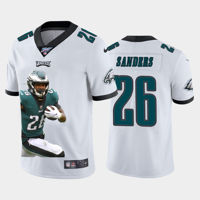 Philadelphia Eagles #26 Miles Sanders Team Hero 3 Vapor Limited 100 Jersey White cheap jerseys for sale - CheapJerseys.Shop