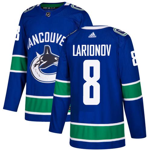 Vancouver Canucks #8 Igor Larionov Blue Home Authentic Stitched Jersey Men's cheap jerseys for sale - CheapJerseys.Shop