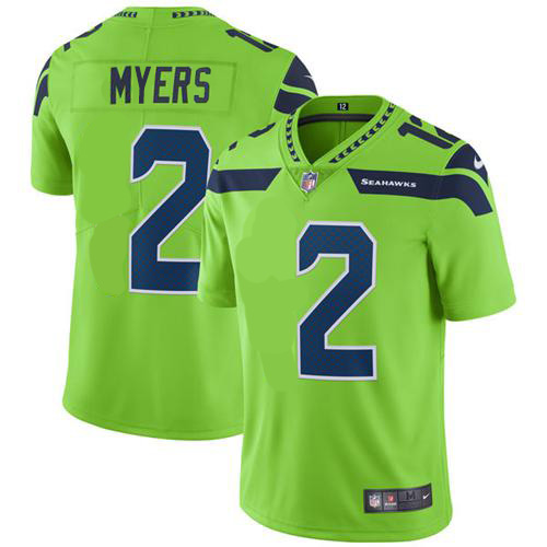 Seattle Seahawks #2 Jason Myers Green Men's Stitched Limited Rush Jersey Men's cheap jerseys for sale - CheapJerseys.Shop