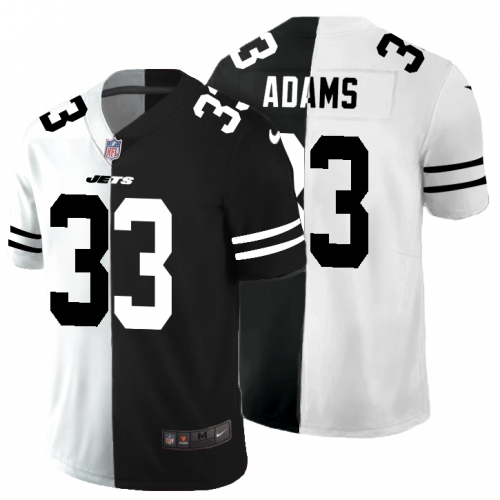New York New York Jets #33 Jamal Adams Men's Black V White Peace Split Vapor Untouchable Limited Jersey Men's cheap jerseys for sale - CheapJerseys.Shop