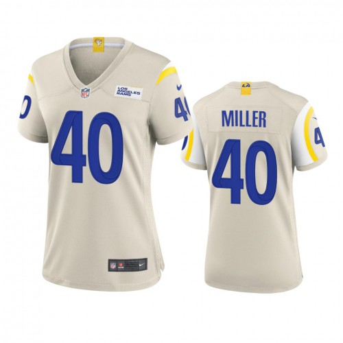 Los Angeles Los Angeles Rams #40 Von Miller Women's Game Jersey - Bone Womens cheap jerseys for sale - CheapJerseys.Shop