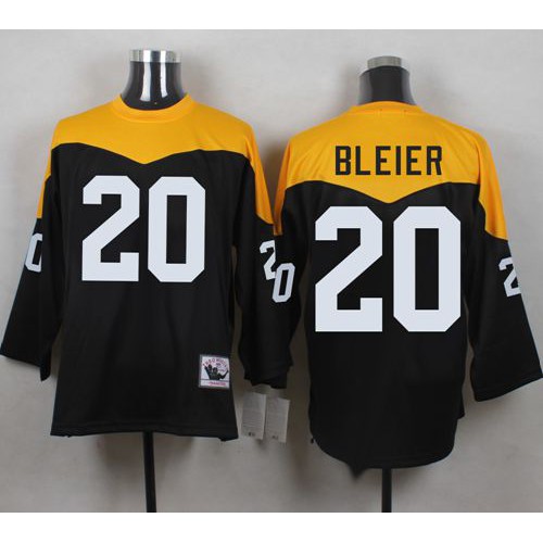 Mitchell And Ness 1967 Pittsburgh Steelers #20 Rocky Bleier Black/Yelllow Throwback Men's Stitched Jersey Men's cheap jerseys for sale - CheapJerseys.Shop