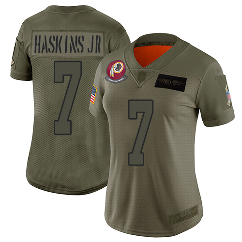 Washington Commanders #7 Dwayne Haskins Jr Camo Women's Stitched Limited 2019 Salute to Service Jersey Womens cheap jerseys for sale - CheapJerseys.Shop