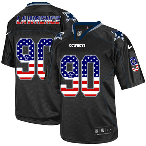 Cowboys #90 Demarcus Lawrence Black Men's Stitched Elite USA Flag Fashion Jersey cheap jerseys for sale - CheapJerseys.Shop