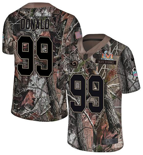 Rams #99 Aaron Donald Camo Super Bowl LVI Patch Men's Stitched Limited Rush Realtree Jersey cheap jerseys for sale - CheapJerseys.Shop