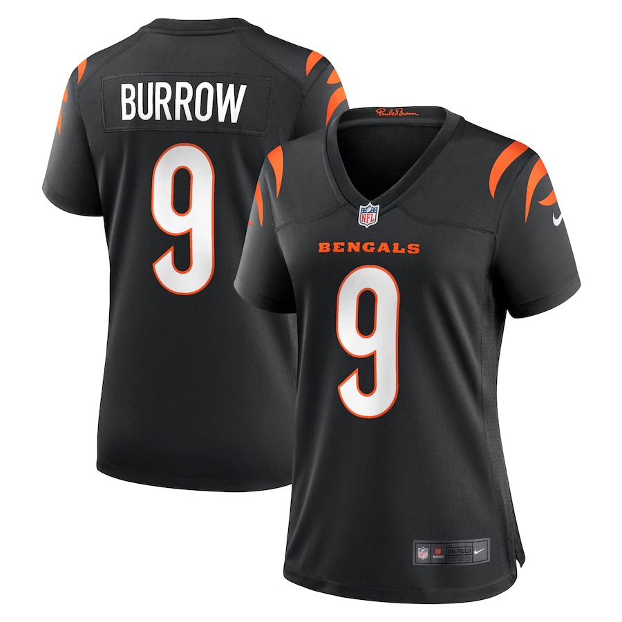 Cincinnati Bengals #9 Joe Burrow Black Women's Game Jersey cheap jerseys for sale - CheapJerseys.Shop