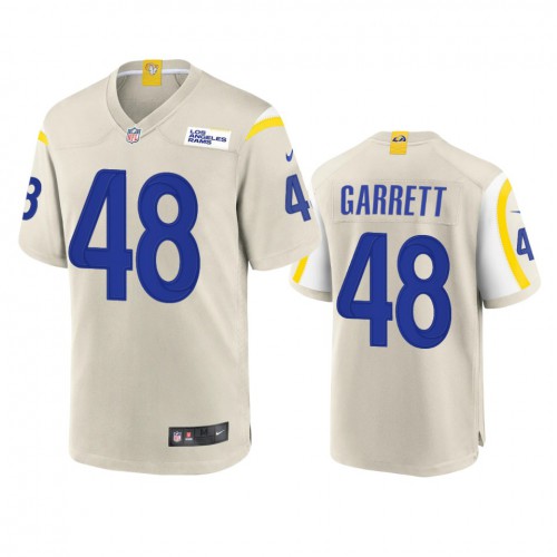 Los Angeles Los Angeles Rams #48 Chris Garrett Men's Super Bowl LVI Patch Game Jersey - Bone Men's cheap jerseys for sale - CheapJerseys.Shop