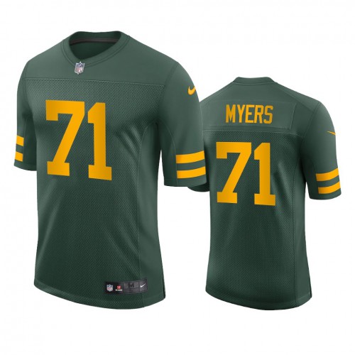 Green Bay Green Bay Packers #71 Josh Myers Men's Alternate Vapor Limited Player Jersey - Green Men's cheap jerseys for sale - CheapJerseys.Shop