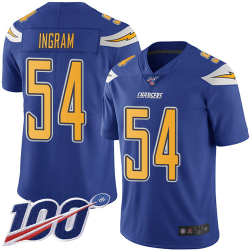 Los Angeles Chargers #54 Melvin Ingram Electric Blue Men's Stitched Limited Rush 100th Season Jersey Men's cheap jerseys for sale - CheapJerseys.Shop