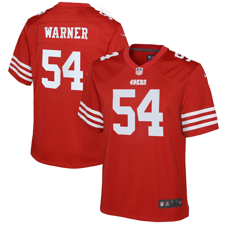 San Francisco 49ers #54 Fred Warner Scarlet Youth 2022-23 Game Jersey cheap jerseys for sale - CheapJerseys.Shop