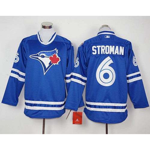 Toronto Blue Jays #6 Marcus Stroman Blue Long Sleeve Stitched Jersey Men's cheap jerseys for sale - CheapJerseys.Shop