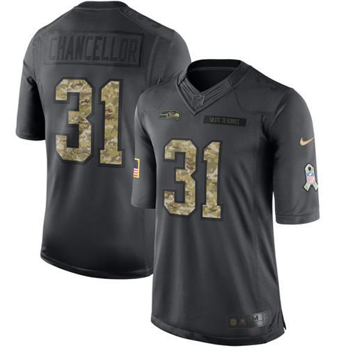 Seattle Seahawks #31 Kam Chancellor Black Men's Stitched Limited 2016 Salute to Service Jersey Men's cheap jerseys for sale - CheapJerseys.Shop