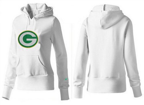 Women's Green Bay Packers Logo Pullover Hoodie White cheap jerseys for sale - CheapJerseys.Shop