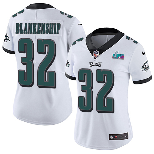 Eagles #32 Reed Blankenship White Super Bowl LVII Patch Women's Stitched Vapor Untouchable Limited Jersey cheap jerseys for sale - CheapJerseys.Shop