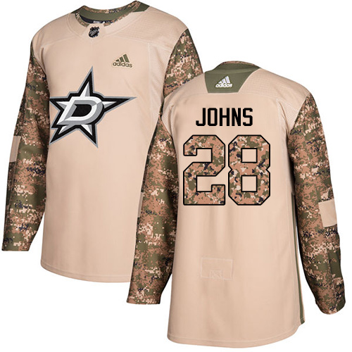 Dallas Stars #28 Stephen Johns Camo Authentic 2017 Veterans Day Stitched Jersey Men's cheap jerseys for sale - CheapJerseys.Shop