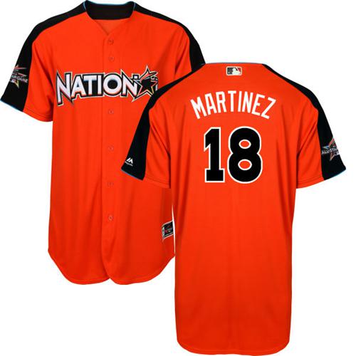 St.Louis Cardinals #18 Carlos Martinez Orange 2017 All-Star National League Stitched Jersey Men's cheap jerseys for sale - CheapJerseys.Shop