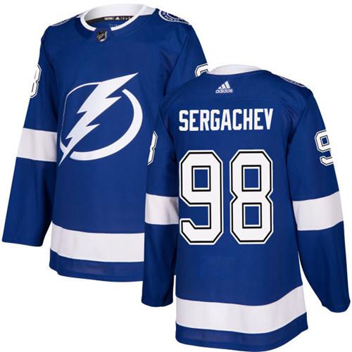 Tampa Bay Lightning #98 Mikhail Sergachev Blue Home Authentic Stitched Youth Jersey Youth cheap jerseys for sale - CheapJerseys.Shop