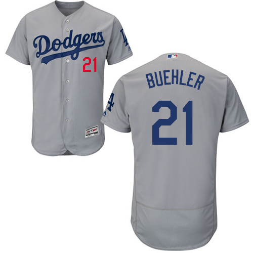 Los Angeles Dodgers #21 Walker Buehler Grey Flexbase Authentic Collection Stitched Jersey Men's cheap jerseys for sale - CheapJerseys.Shop
