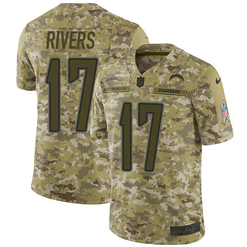 Los Angeles Chargers #17 Philip Rivers Camo Youth Stitched Limited 2018 Salute to Service Jersey Youth cheap jerseys for sale - CheapJerseys.Shop