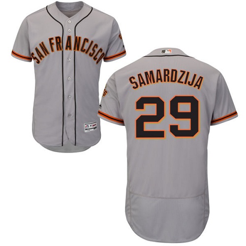 San Francisco Giants #29 Jeff Samardzija Grey Flexbase Authentic Collection Road Stitched Jersey Men's cheap jerseys for sale - CheapJerseys.Shop