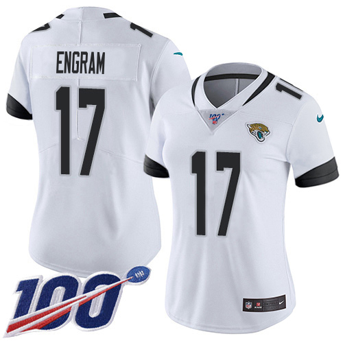 Jaguars #17 Evan Engram White Women's Stitched 100th Season Vapor Untouchable Limited Jersey cheap jerseys for sale - CheapJerseys.Shop