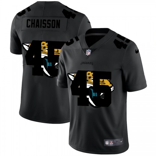 Jacksonville Jacksonville Jaguars #45 K'Lavon Chaisson Men's Team Logo Dual Overlap Limited Jersey Black Men's cheap jerseys for sale - CheapJerseys.Shop