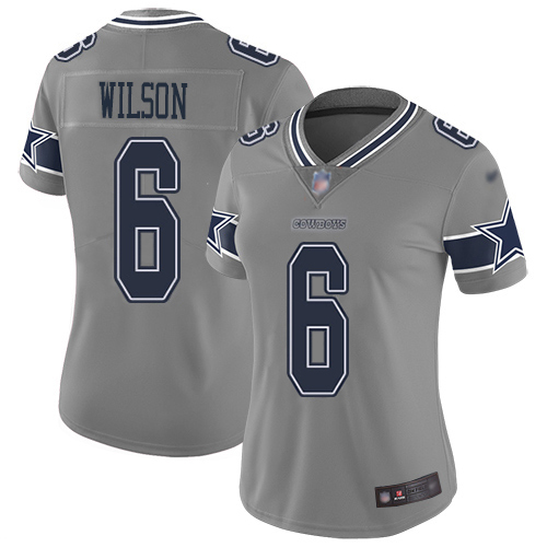 Cowboys #6 Donovan Wilson Gray Women's Stitched Limited Inverted Legend Jersey cheap jerseys for sale - CheapJerseys.Shop