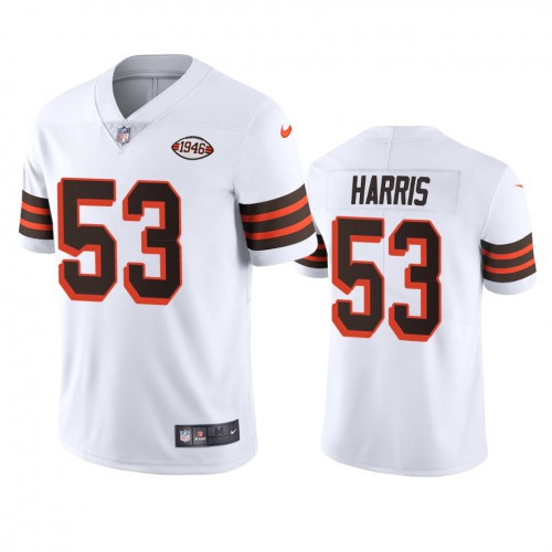 Cleveland Cleveland Browns #53 Nick Harris 1946 Collection Alternate Vapor Limited Jersey - White Men's cheap jerseys for sale - CheapJerseys.Shop
