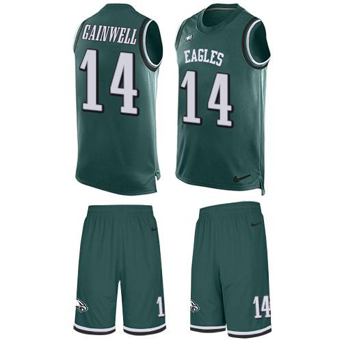 Eagles #14 Kenneth Gainwell Green Team Color Men's Stitched Limited Tank Top Suit Jersey cheap jerseys for sale - CheapJerseys.Shop