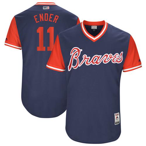 Atlanta Braves #11 Ender Inciarte Navy