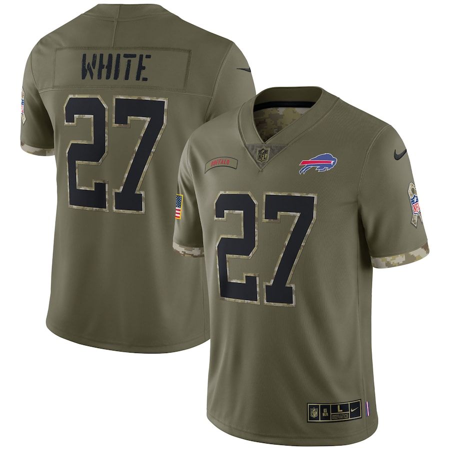 Buffalo Bills #27 Ttredavious White Men's 2022 Salute To Service Limited Jersey - Olive cheap jerseys for sale - CheapJerseys.Shop