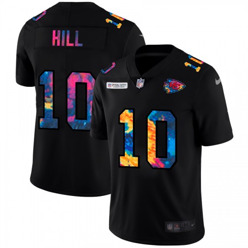 Kansas City Kansas City Chiefs #10 Tyreek Hill Men's Multi-Color Black 2020 Crucial Catch Vapor Untouchable Limited Jersey Men's cheap jerseys for sale - CheapJerseys.Shop