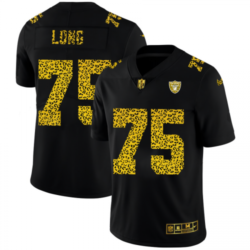 Las Vegas Las Vegas Raiders #75 Howie Long Men's Leopard Print Fashion Vapor Limited Jersey Black Men's cheap jerseys for sale - CheapJerseys.Shop