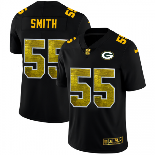 Green Bay Green Bay Packers #55 Za'Darius Smith Men's Black Golden Sequin Vapor Limited Jersey Men's cheap jerseys for sale - CheapJerseys.Shop