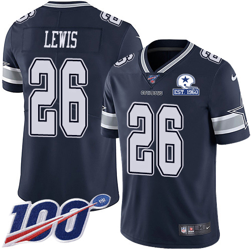 Dallas Cowboys #26 Jourdan Lewis Navy Blue Team Color Men's Stitched With Established In 1960 Patch 100th Season Vapor Untouchable Limited Jersey cheap jerseys for sale - CheapJerseys.Shop