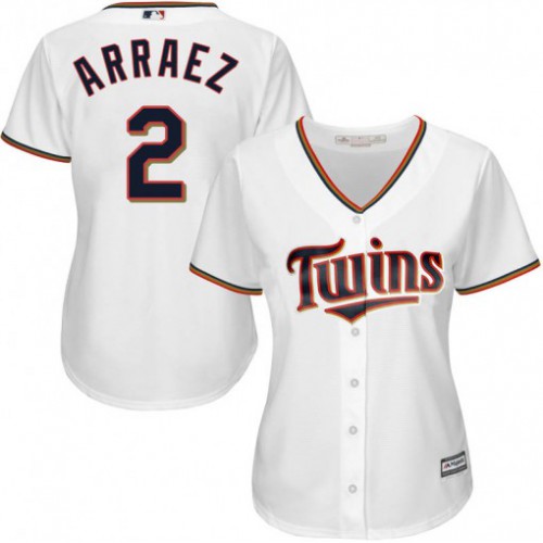 Minnesota Twins #2 Luis Arraez White Home Women's Stitched Jersey Womens cheap jerseys for sale - CheapJerseys.Shop