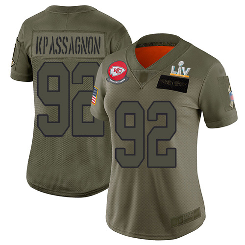 Kansas City Chiefs #92 Tanoh Kpassagnon Camo Women's Super Bowl LV Bound Stitched Limited 2019 Salute To Service Jersey Womens cheap jerseys for sale - CheapJerseys.Shop