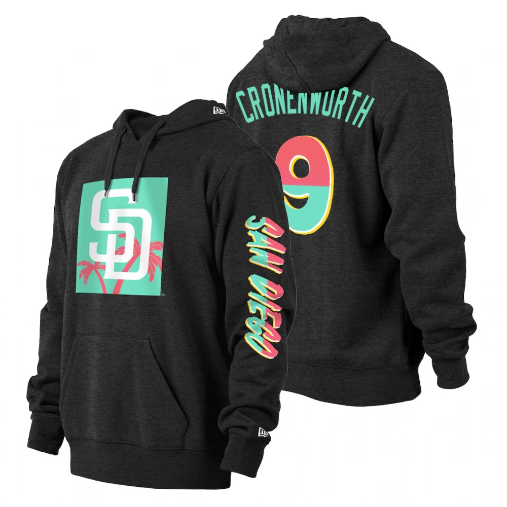 San Diego Padres #9 Jake Cronenworth Men's 2022 City Connect Hoodie - Black cheap jerseys for sale - CheapJerseys.Shop