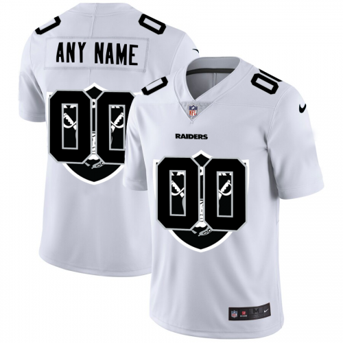 Las Vegas Raiders Custom White Men's Team Logo Dual Overlap Limited Jersey cheap jerseys for sale - CheapJerseys.Shop