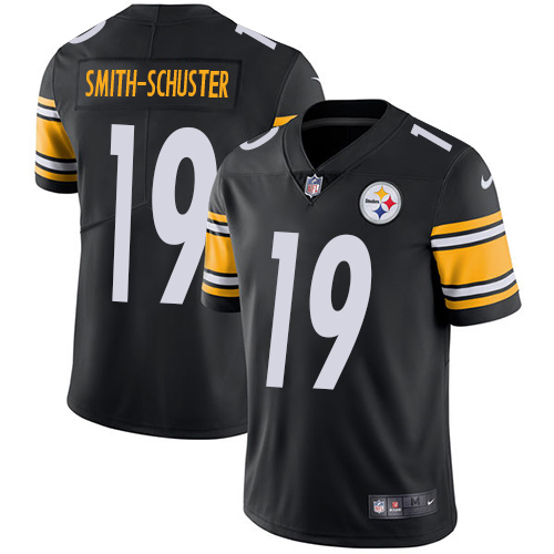Pittsburgh Steelers #19 JuJu Smith-Schuster Black Team Color Youth Stitched Vapor Untouchable Limited Jersey Youth cheap jerseys for sale - CheapJerseys.Shop